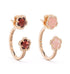 18kt rose gold Figlia dei Fiori diamond hoop earrings